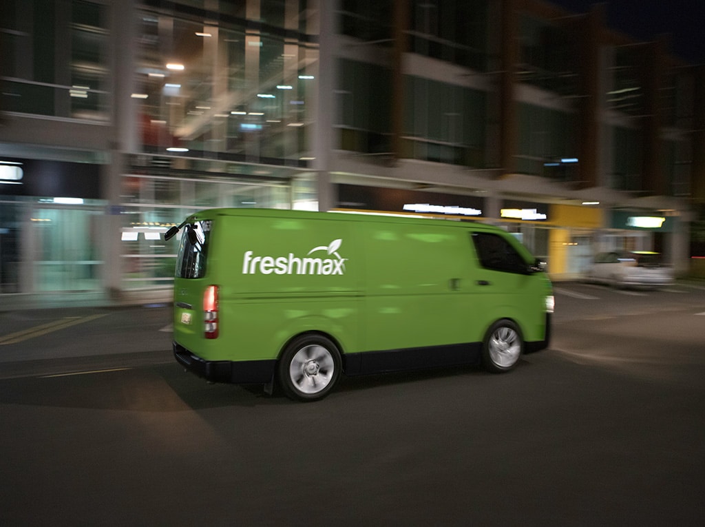 Very early morning courier delivery service.